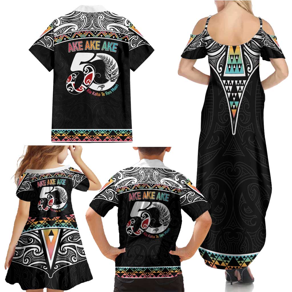 50 Years Kia Kaha Te Reo Maori Family Matching Summer Maxi Dress and Hawaiian Shirt Ake Ake Ake! - Aussie Hoodie