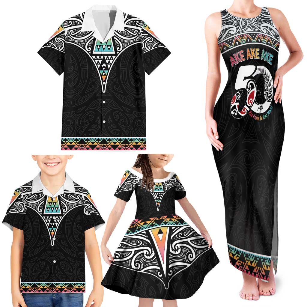 50 Years Kia Kaha Te Reo Maori Family Matching Tank Maxi Dress and Hawaiian Shirt Ake Ake Ake! - Aussie Hoodie