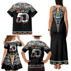 50 Years Kia Kaha Te Reo Maori Family Matching Tank Maxi Dress and Hawaiian Shirt Ake Ake Ake! - Aussie Hoodie