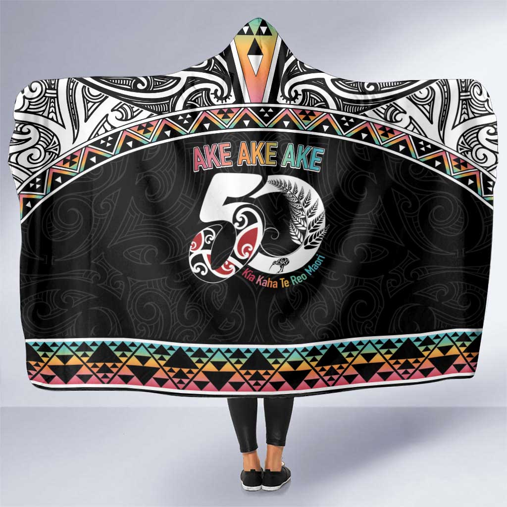 50 Years Kia Kaha Te Reo Maori Hooded Blanket Ake Ake Ake! - Aussie Hoodie