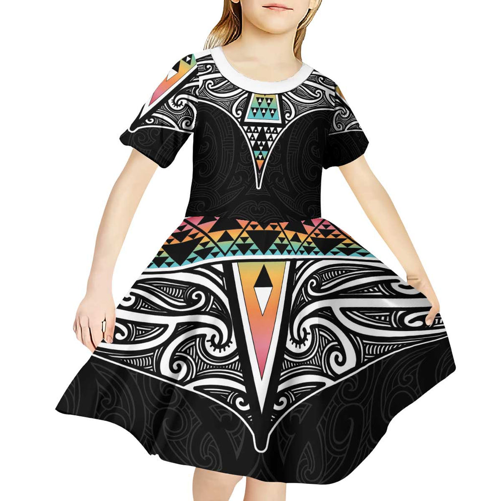 50 Years Kia Kaha Te Reo Maori Kid Short Sleeve Dress Ake Ake Ake! - Aussie Hoodie