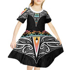 50 Years Kia Kaha Te Reo Maori Kid Short Sleeve Dress Ake Ake Ake! - Aussie Hoodie