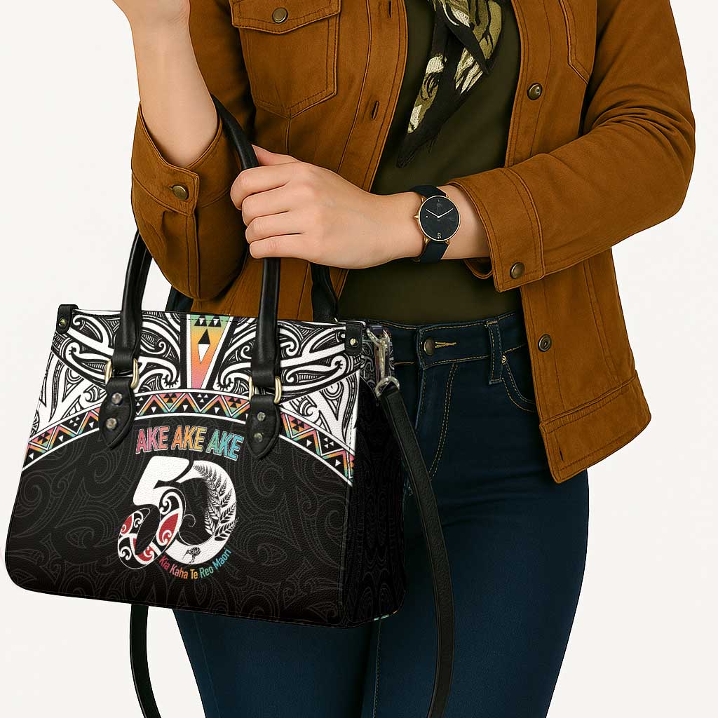 50 Years Kia Kaha Te Reo Maori Leather Bag Ake Ake Ake! - Aussie Hoodie