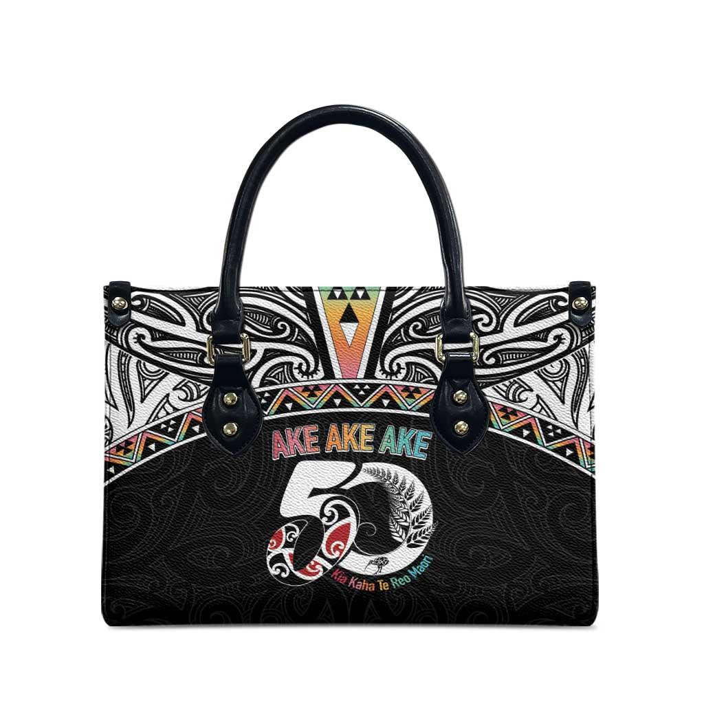 50 Years Kia Kaha Te Reo Maori Leather Bag Ake Ake Ake! - Aussie Hoodie