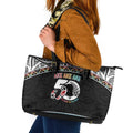 50 Years Kia Kaha Te Reo Maori Leather Tote Bag Ake Ake Ake! - Aussie Hoodie
