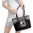 50 Years Kia Kaha Te Reo Maori Leather Tote Bag Ake Ake Ake! - Aussie Hoodie