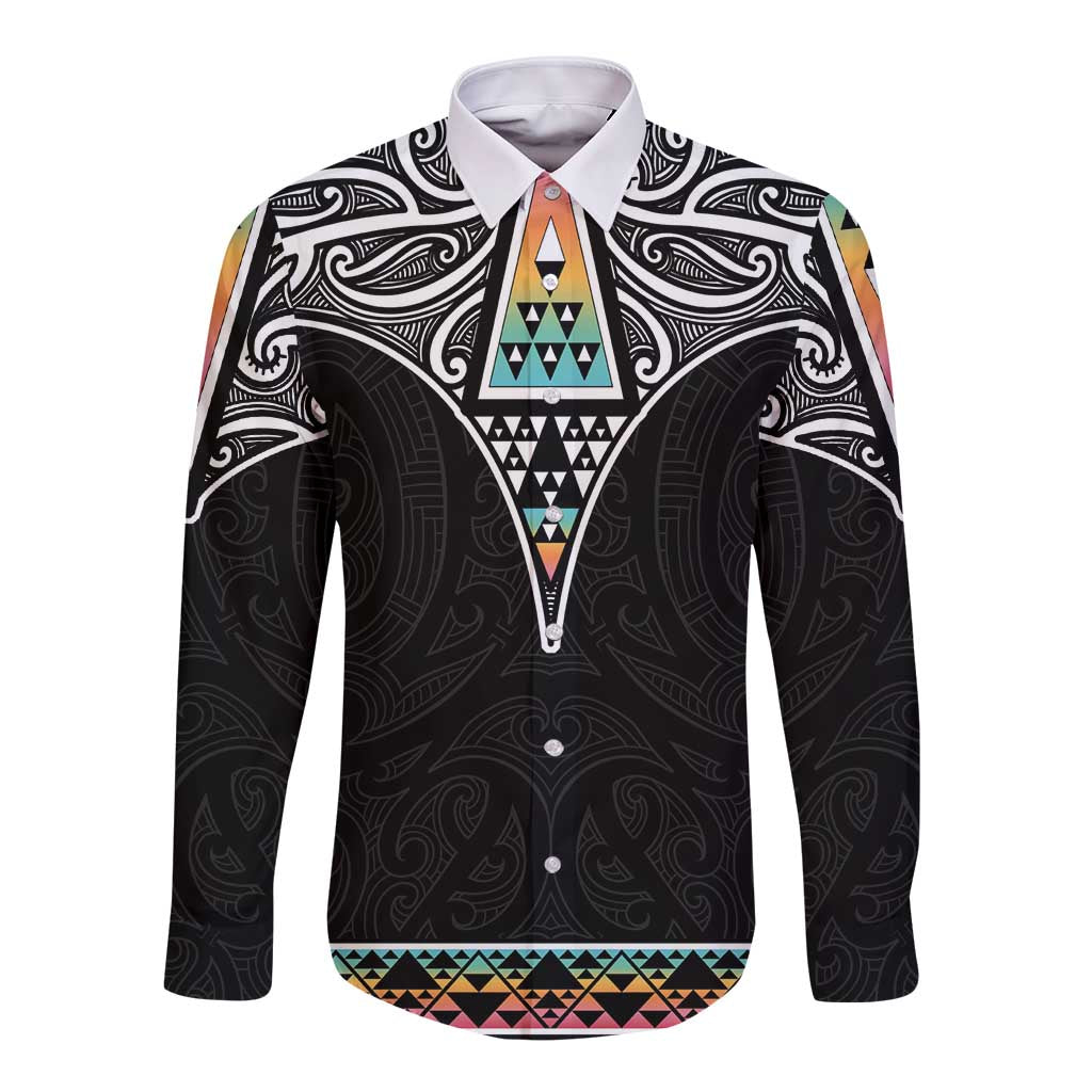 50 Years Kia Kaha Te Reo Maori Long Sleeve Button Shirt Ake Ake Ake! - Aussie Hoodie