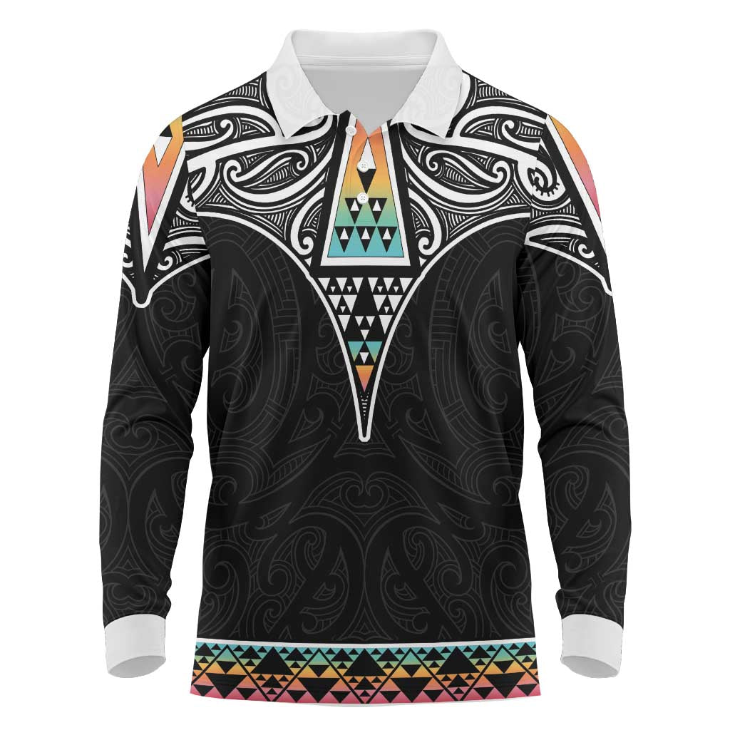 50 Years Kia Kaha Te Reo Maori Long Sleeve Polo Shirt Ake Ake Ake! - Aussie Hoodie