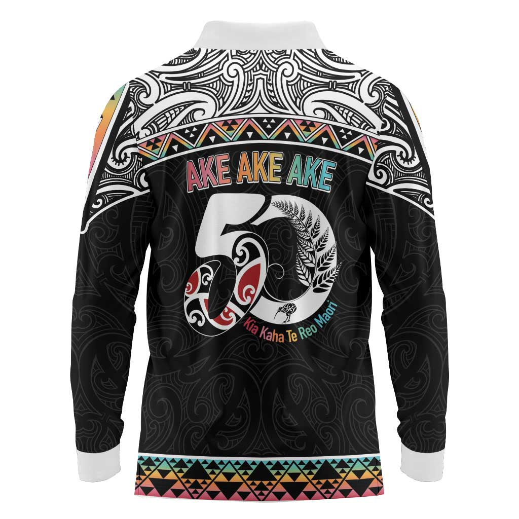 50 Years Kia Kaha Te Reo Maori Long Sleeve Polo Shirt Ake Ake Ake! - Aussie Hoodie