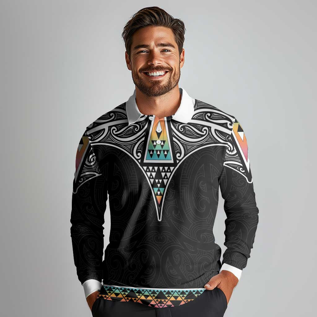 50 Years Kia Kaha Te Reo Maori Long Sleeve Polo Shirt Ake Ake Ake! - Aussie Hoodie