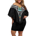 50 Years Kia Kaha Te Reo Maori Off Shoulder Short Dress Ake Ake Ake! - Aussie Hoodie