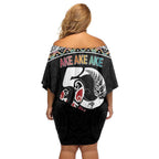 50 Years Kia Kaha Te Reo Maori Off Shoulder Short Dress Ake Ake Ake! - Aussie Hoodie
