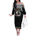 50 Years Kia Kaha Te Reo Maori Off The Shoulder Long Sleeve Dress Ake Ake Ake! - Aussie Hoodie