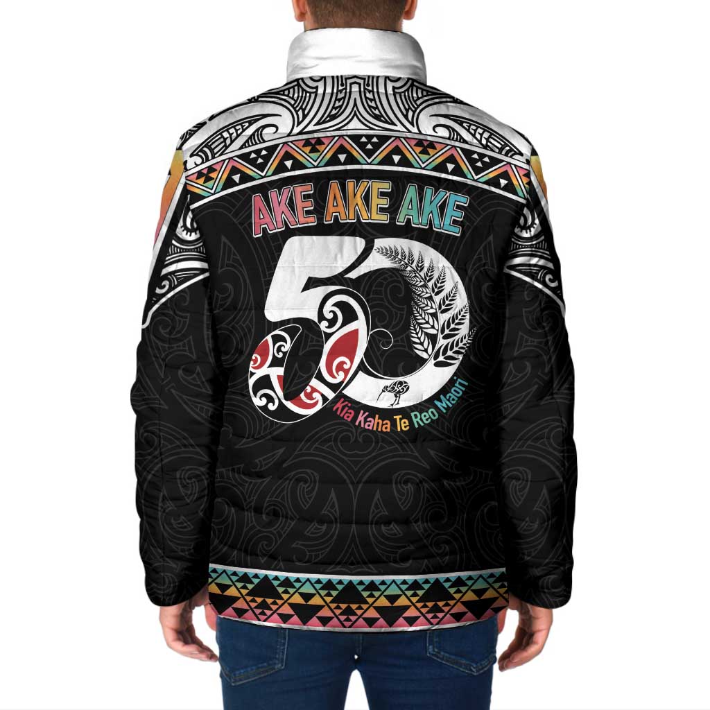 50 Years Kia Kaha Te Reo Maori Padded Jacket Ake Ake Ake! - Aussie Hoodie