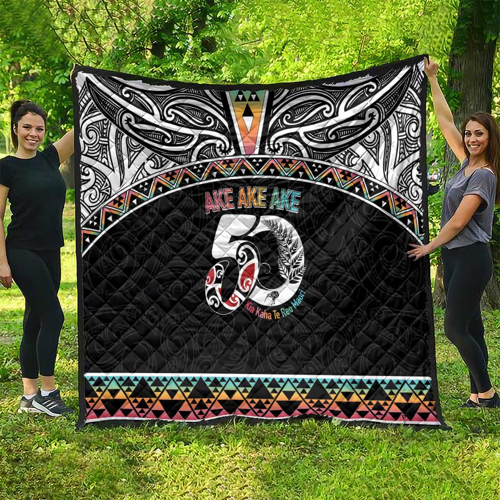 50 Years Kia Kaha Te Reo Maori Quilt Ake Ake Ake! - Aussie Hoodie