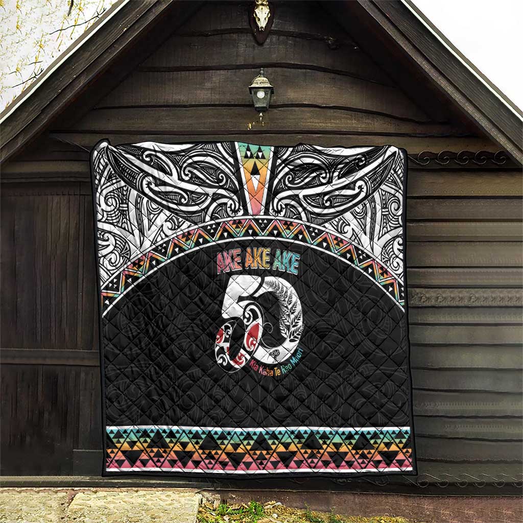 50 Years Kia Kaha Te Reo Maori Quilt Ake Ake Ake! - Aussie Hoodie