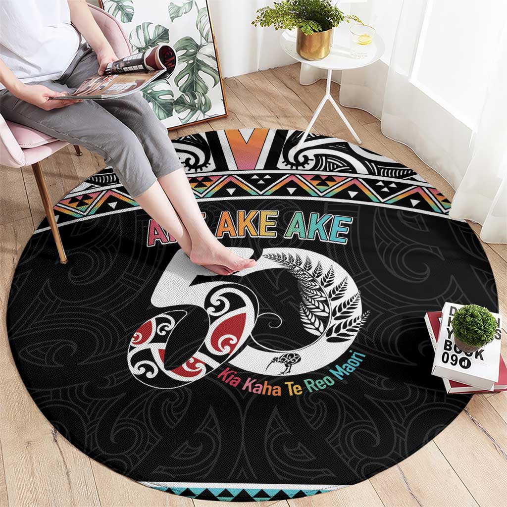 50 Years Kia Kaha Te Reo Maori Round Carpet Ake Ake Ake! - Aussie Hoodie