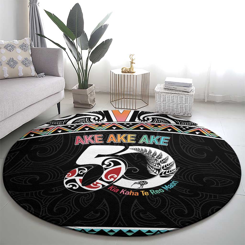 50 Years Kia Kaha Te Reo Maori Round Carpet Ake Ake Ake! - Aussie Hoodie