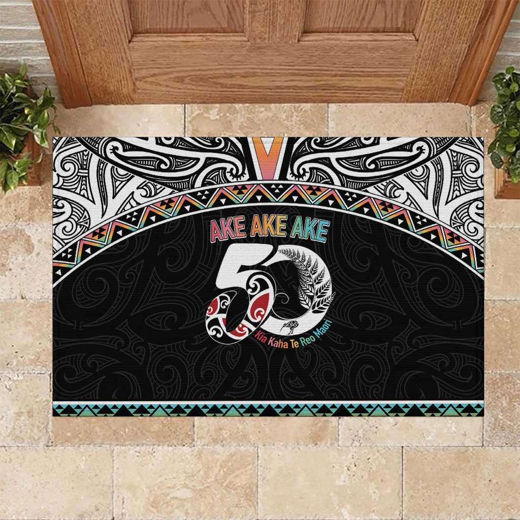 50 Years Kia Kaha Te Reo Maori Rubber Doormat Ake Ake Ake! - Aussie Hoodie