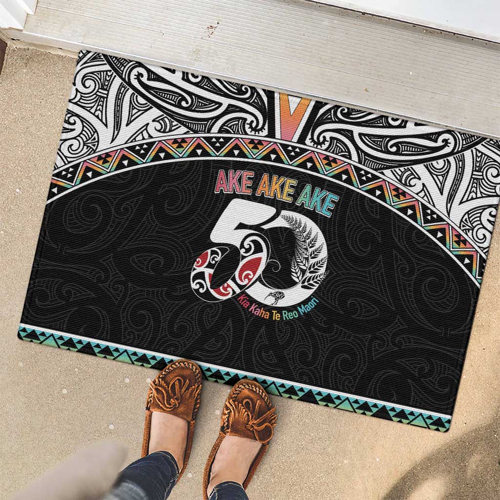 50 Years Kia Kaha Te Reo Maori Rubber Doormat Ake Ake Ake! - Aussie Hoodie