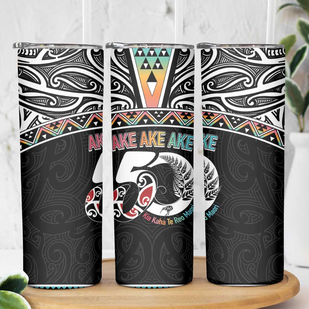 50 Years Kia Kaha Te Reo Maori Skinny Tumbler Ake Ake Ake! - Aussie Hoodie