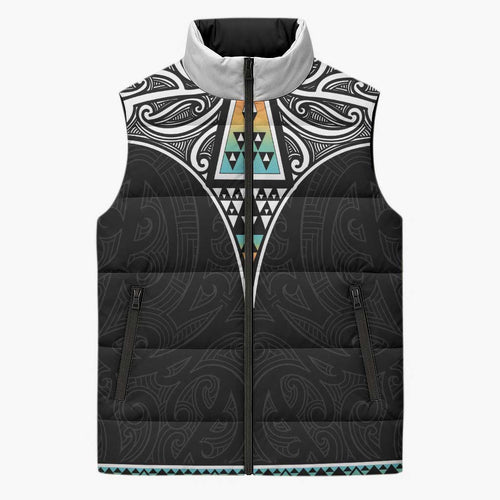 50 Years Kia Kaha Te Reo Maori Sleeveless Puffer Jacket Ake Ake Ake! - Aussie Hoodie