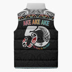 50 Years Kia Kaha Te Reo Maori Sleeveless Puffer Jacket Ake Ake Ake! - Aussie Hoodie