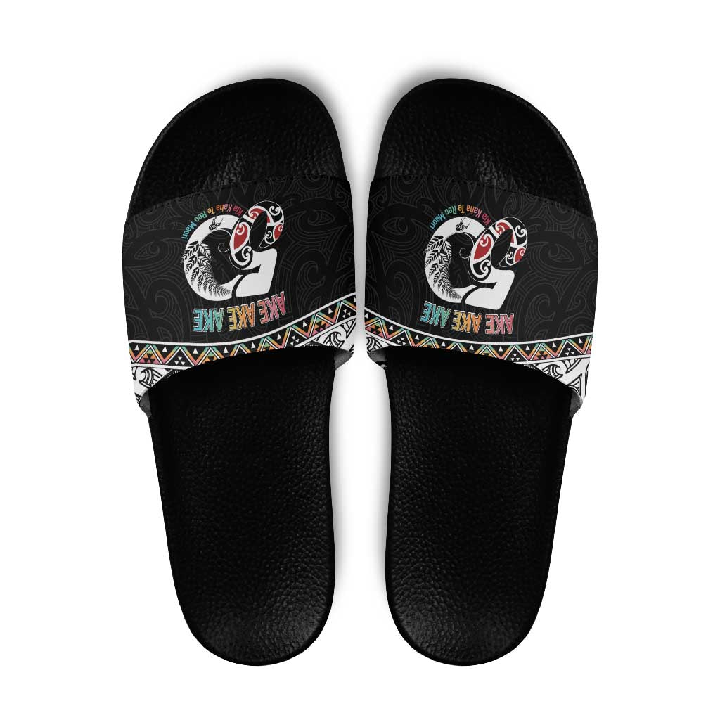 50 Years Kia Kaha Te Reo Maori Slide Sandals Ake Ake Ake! - Aussie Hoodie