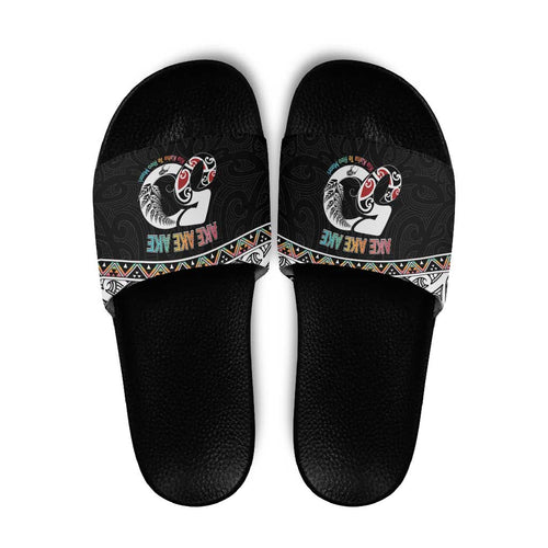 50 Years Kia Kaha Te Reo Maori Slide Sandals Ake Ake Ake! - Aussie Hoodie