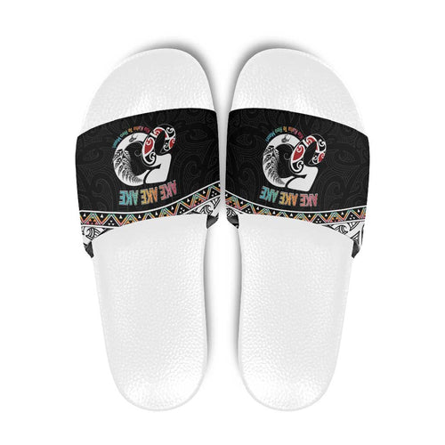 50 Years Kia Kaha Te Reo Maori Slide Sandals Ake Ake Ake! - Aussie Hoodie