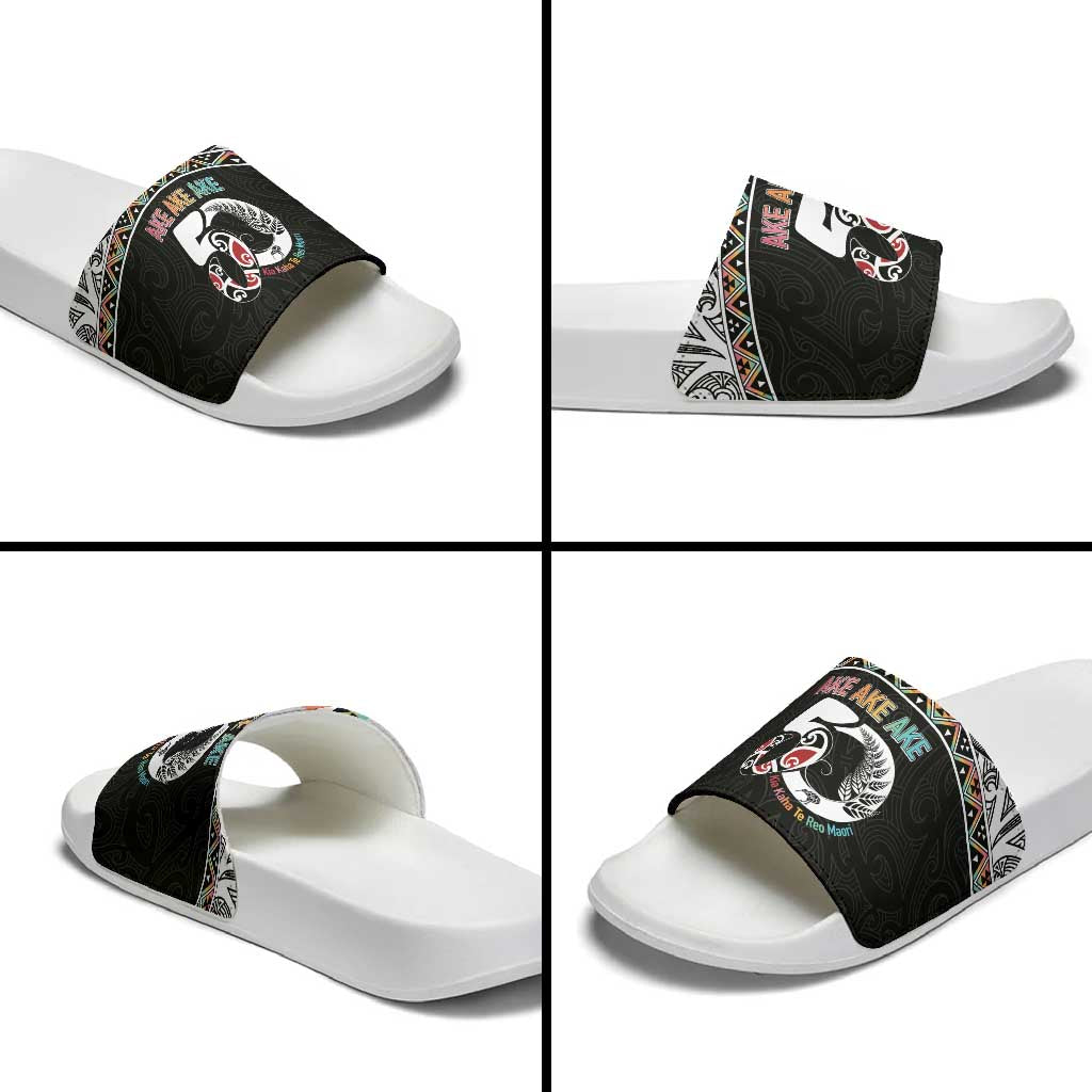 50 Years Kia Kaha Te Reo Maori Slide Sandals Ake Ake Ake! - Aussie Hoodie