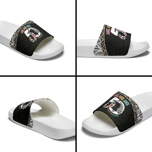50 Years Kia Kaha Te Reo Maori Slide Sandals Ake Ake Ake! - Aussie Hoodie