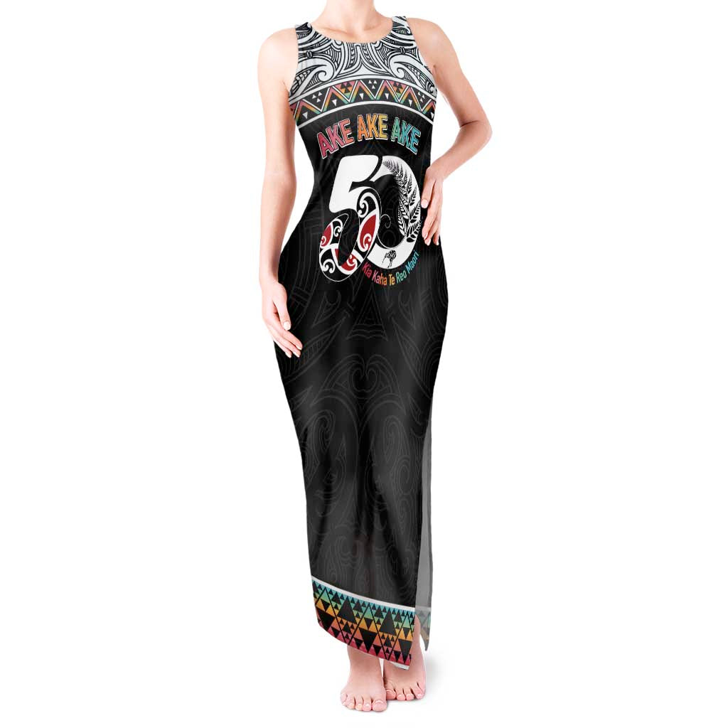 50 Years Kia Kaha Te Reo Maori Tank Maxi Dress Ake Ake Ake! - Aussie Hoodie