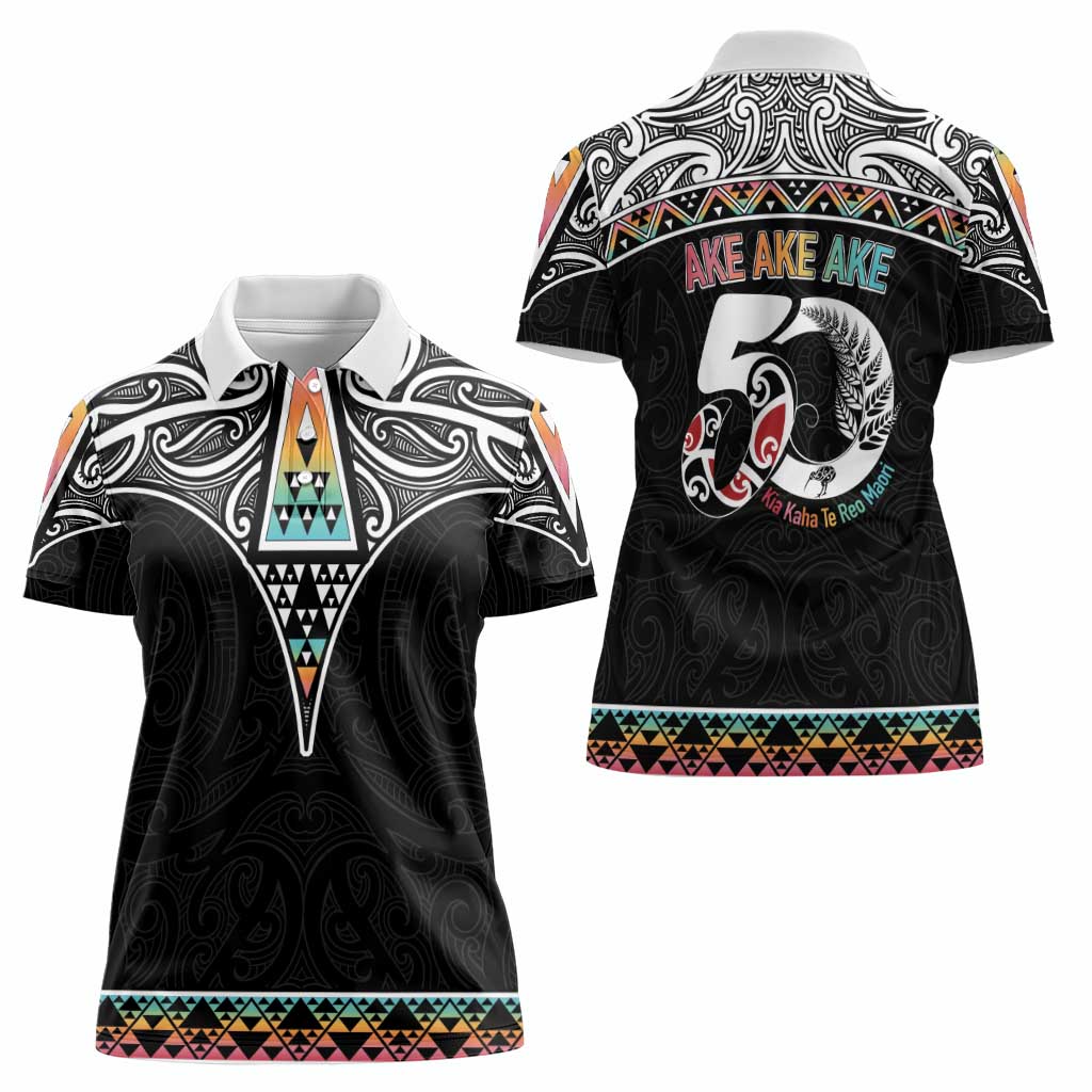 50 Years Kia Kaha Te Reo Maori Women Polo Shirt Ake Ake Ake! - Aussie Hoodie