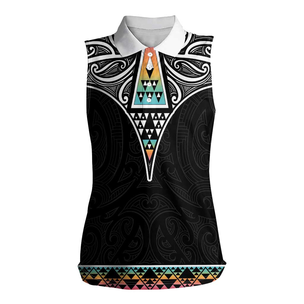 50 Years Kia Kaha Te Reo Maori Women Sleeveless Polo Shirt Ake Ake Ake! - Aussie Hoodie