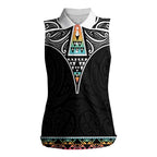 50 Years Kia Kaha Te Reo Maori Women Sleeveless Polo Shirt Ake Ake Ake! - Aussie Hoodie