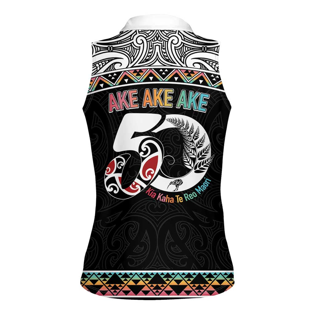 50 Years Kia Kaha Te Reo Maori Women Sleeveless Polo Shirt Ake Ake Ake! - Aussie Hoodie