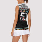 50 Years Kia Kaha Te Reo Maori Women Sleeveless Polo Shirt Ake Ake Ake! - Aussie Hoodie