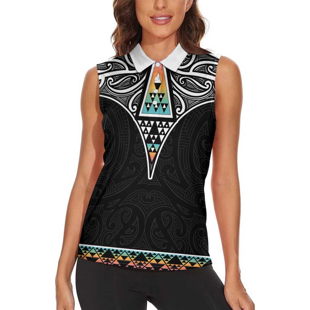 50 Years Kia Kaha Te Reo Maori Women Sleeveless Polo Shirt Ake Ake Ake! - Aussie Hoodie