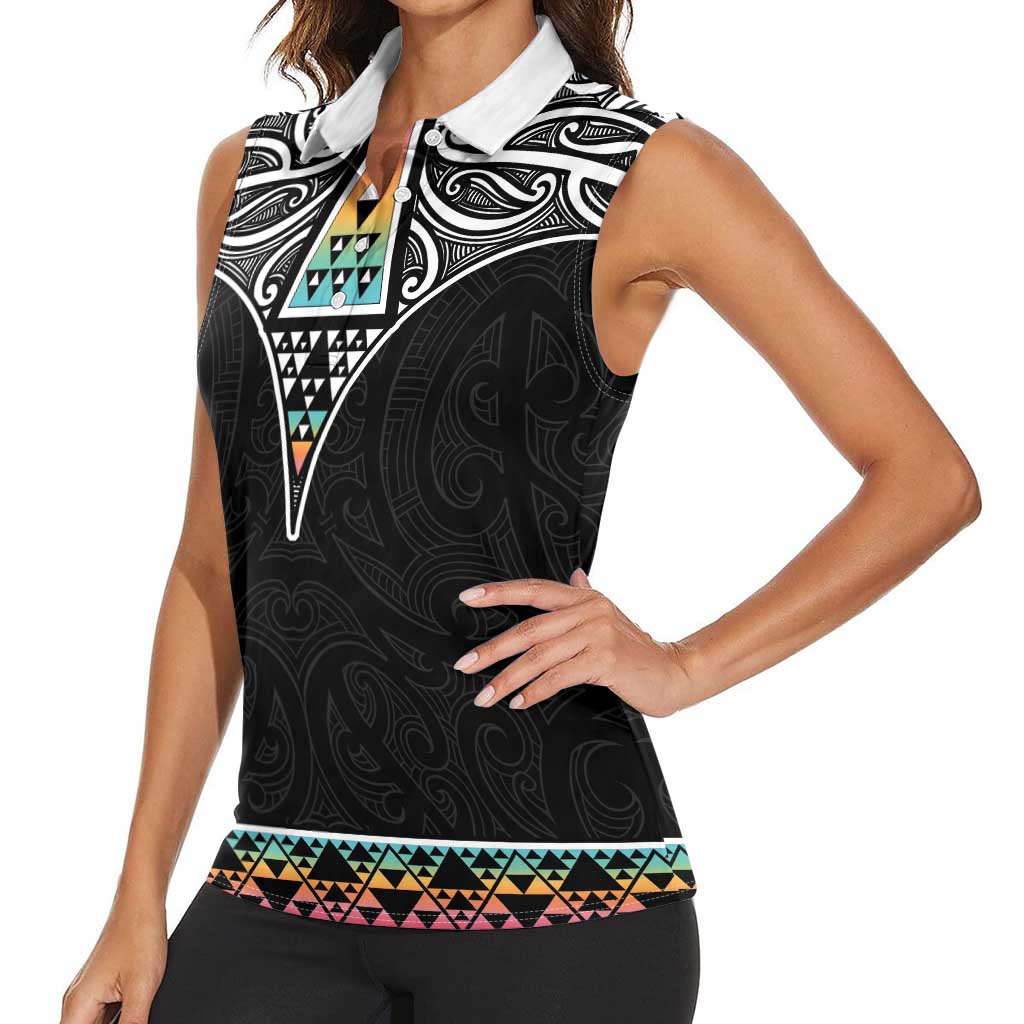 50 Years Kia Kaha Te Reo Maori Women Sleeveless Polo Shirt Ake Ake Ake! - Aussie Hoodie