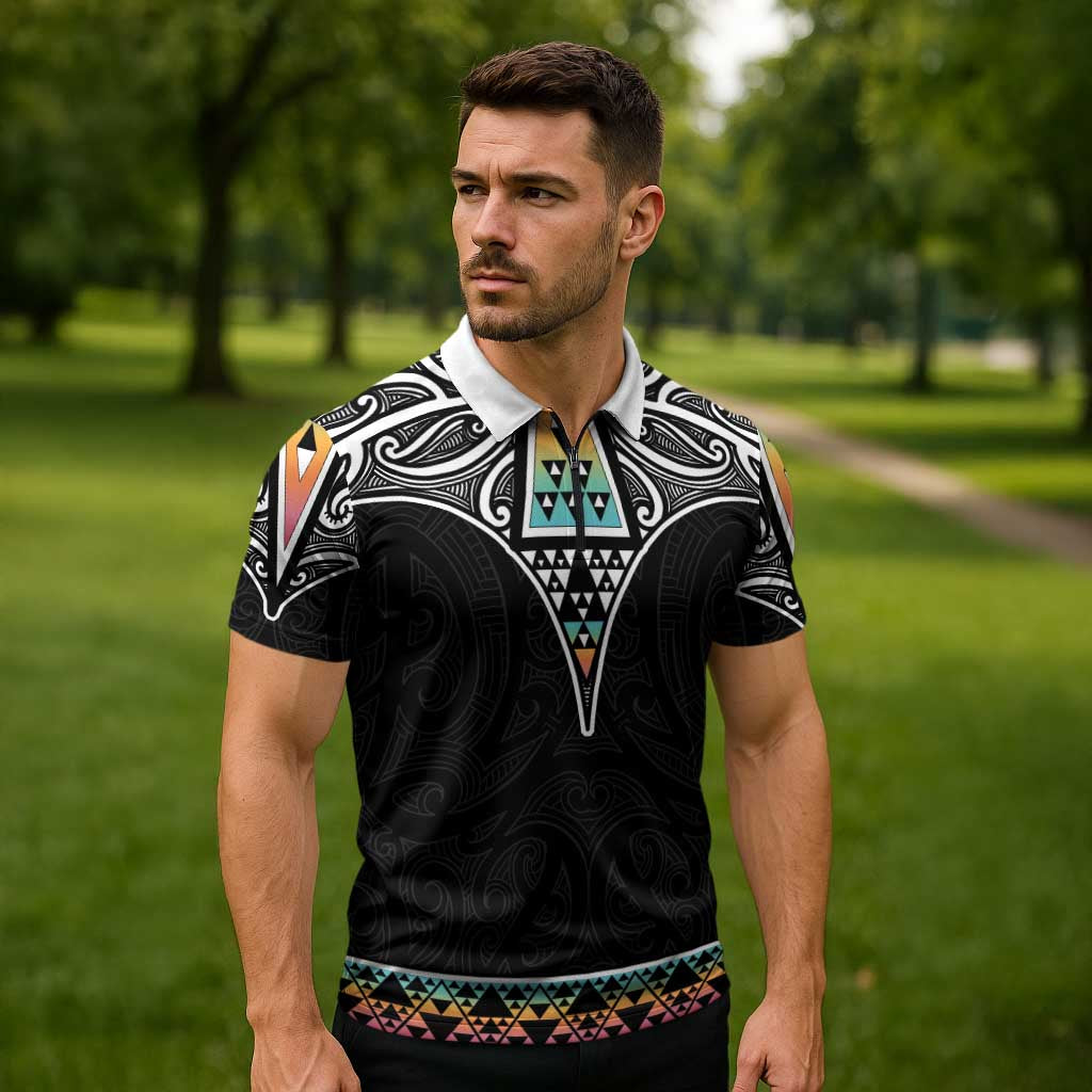 50 Years Kia Kaha Te Reo Maori Zipper Polo Shirt Ake Ake Ake! - Aussie Hoodie