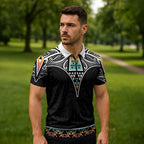 50 Years Kia Kaha Te Reo Maori Zipper Polo Shirt Ake Ake Ake! - Aussie Hoodie