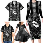 personalised-collingwood-football-family-matching-long-sleeve-bodycon-dress-and-hawaiian-shirt-champions-go-magpies