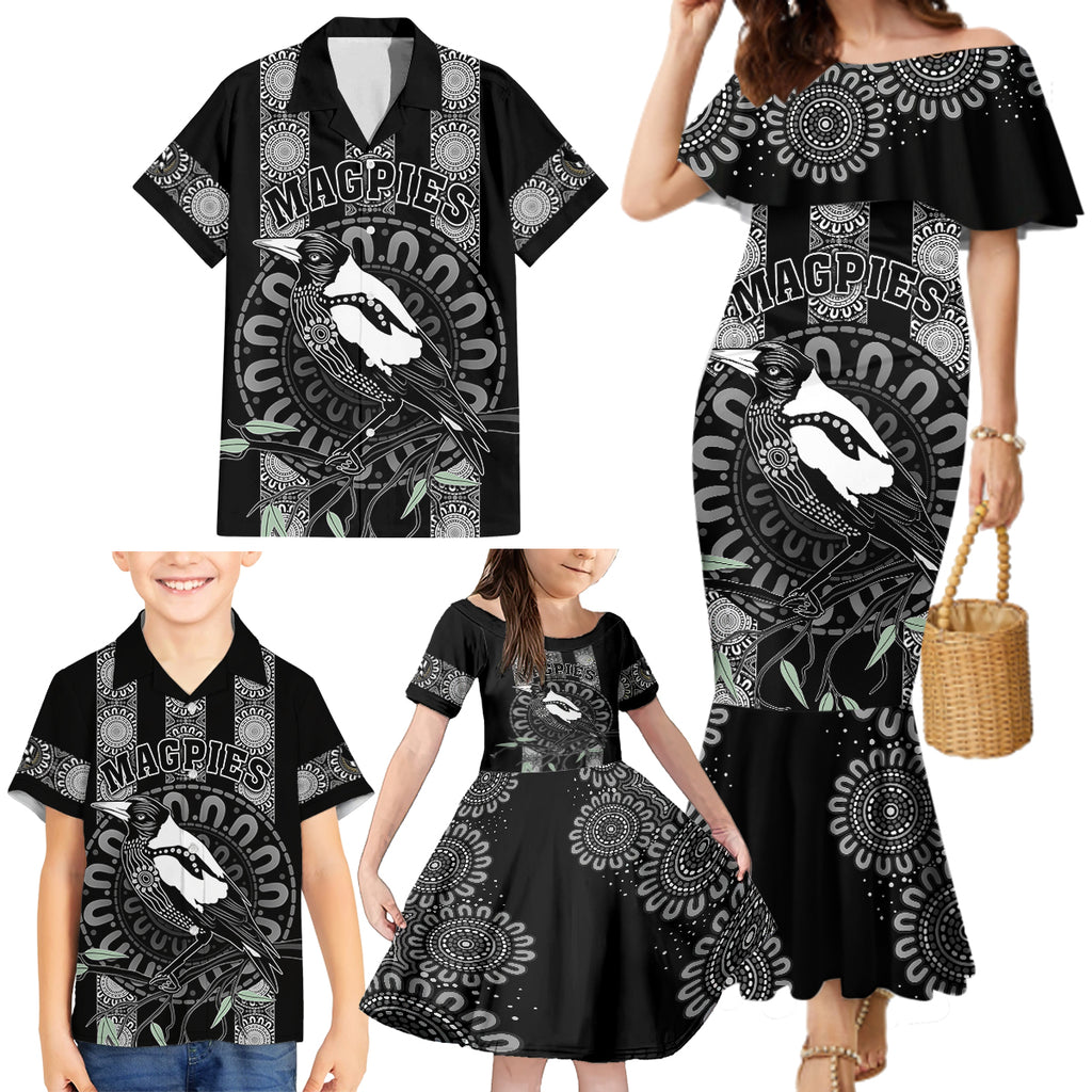 personalised-collingwood-football-family-matching-mermaid-dress-and-hawaiian-shirt-champions-go-magpies