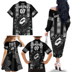 personalised-collingwood-football-family-matching-off-shoulder-long-sleeve-dress-and-hawaiian-shirt-champions-go-magpies
