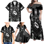 personalised-collingwood-football-family-matching-off-shoulder-maxi-dress-and-hawaiian-shirt-champions-go-magpies