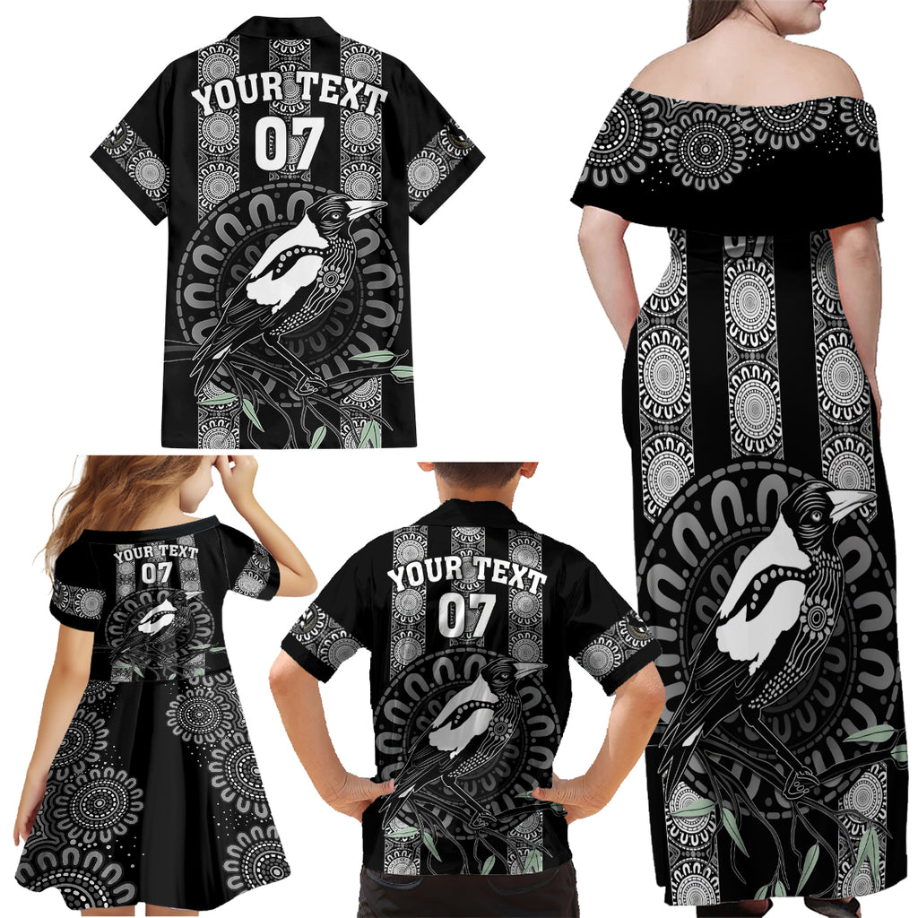 personalised-collingwood-football-family-matching-off-shoulder-maxi-dress-and-hawaiian-shirt-champions-go-magpies