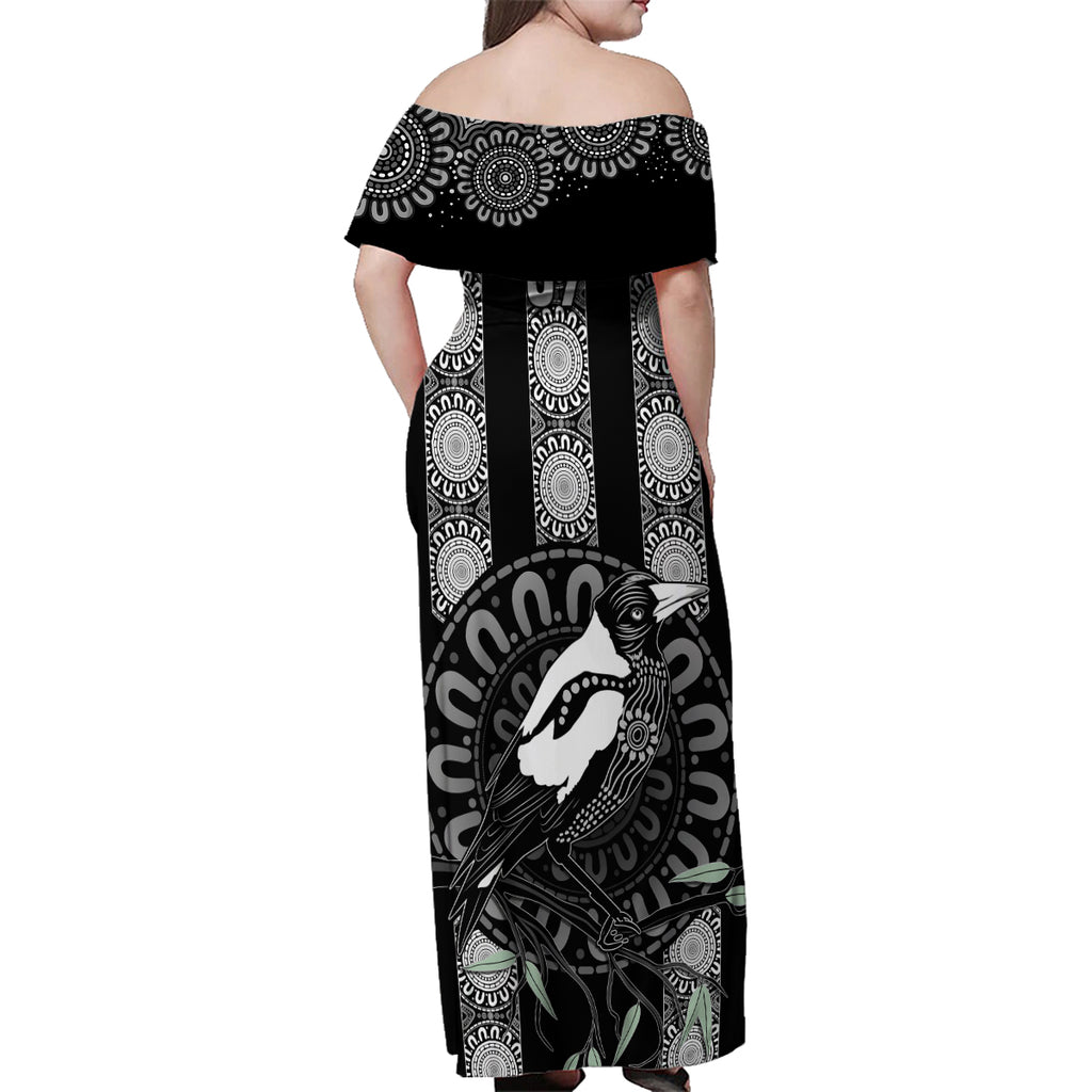 personalised-collingwood-football-family-matching-off-shoulder-maxi-dress-and-hawaiian-shirt-champions-go-magpies
