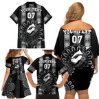 personalised-collingwood-football-family-matching-off-shoulder-short-dress-and-hawaiian-shirt-champions-go-magpies