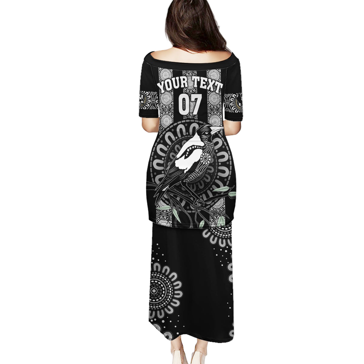 personalised-collingwood-football-family-matching-puletasi-dress-and-hawaiian-shirt-champions-go-magpies